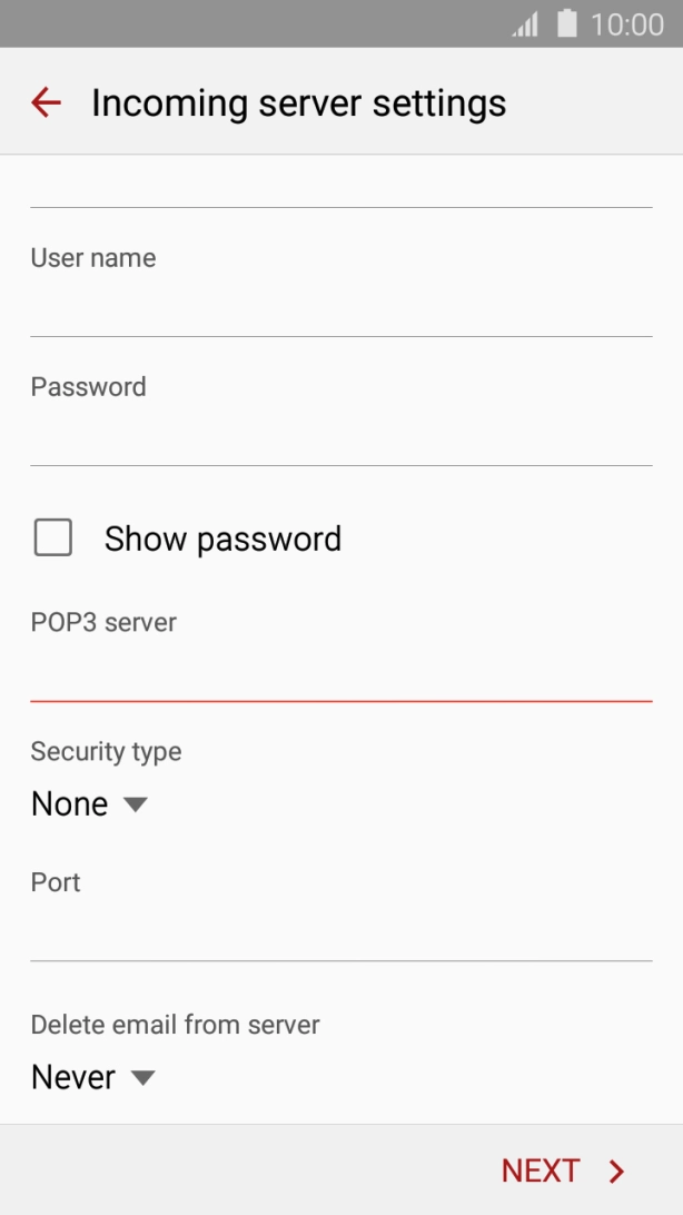 Press the field below 