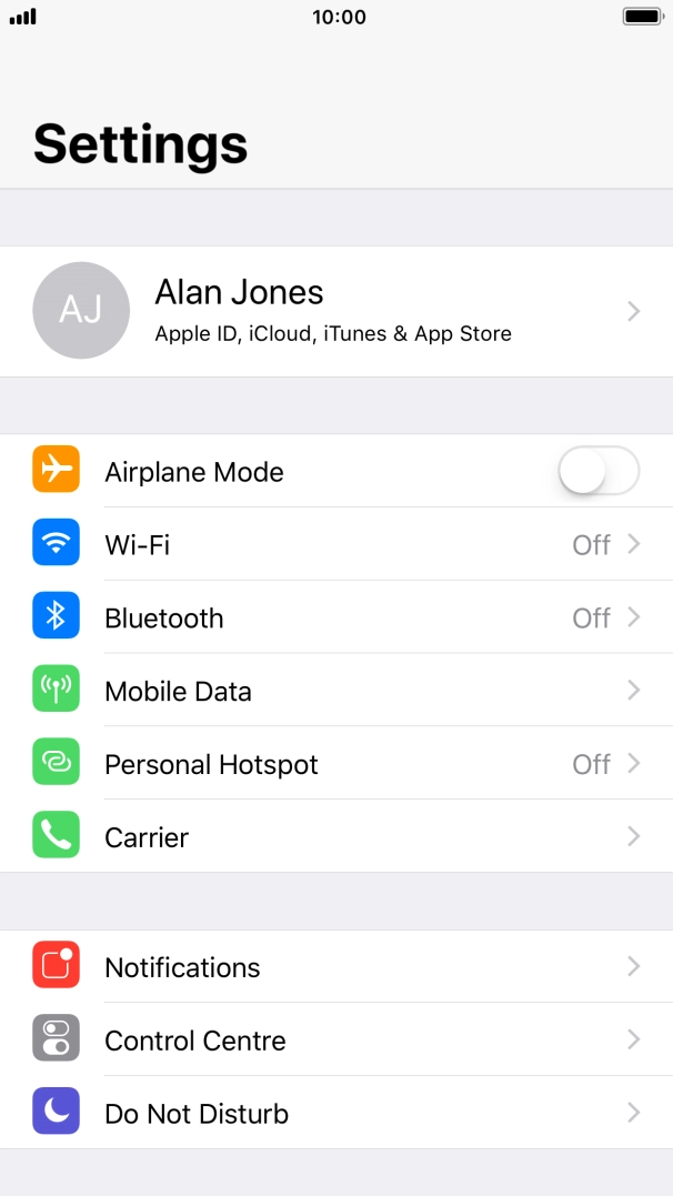 Press Control Centre.