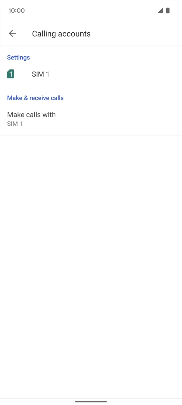 Press the name of your SIM.