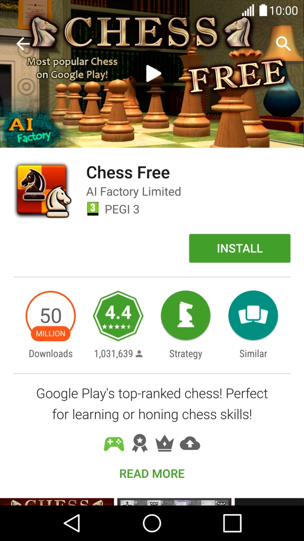 Press INSTALL and follow the instructions on the screen to install the app.