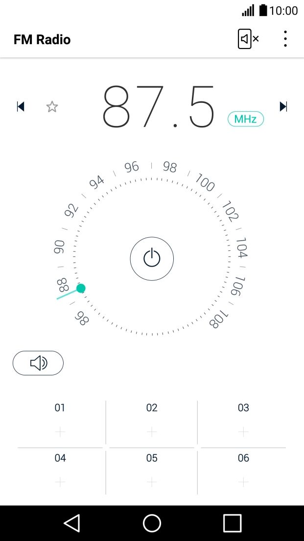Slide the dial right or left to select the required frequency.
