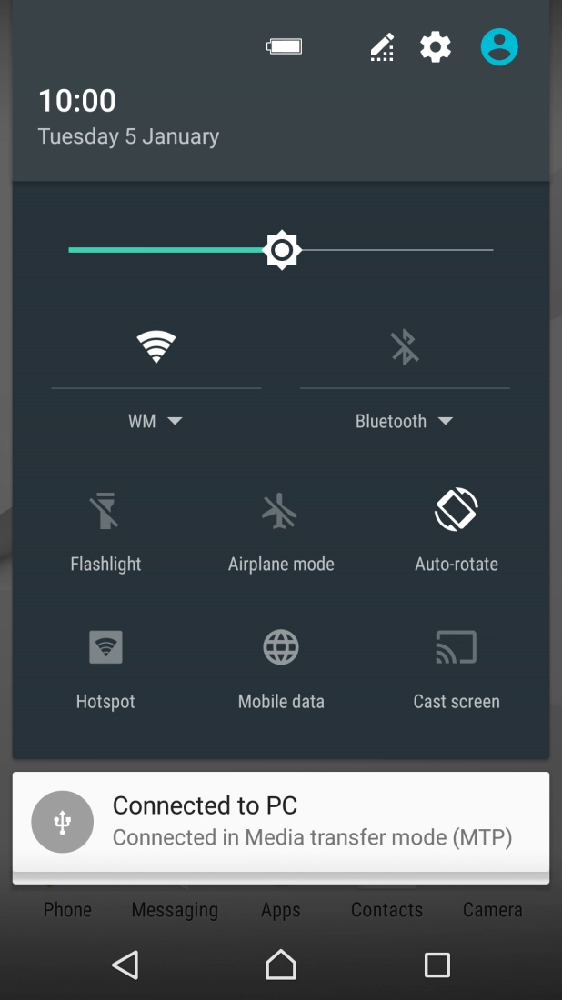 Press the settings icon.