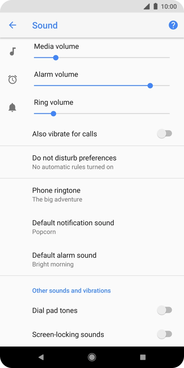 Press Default notification sound.