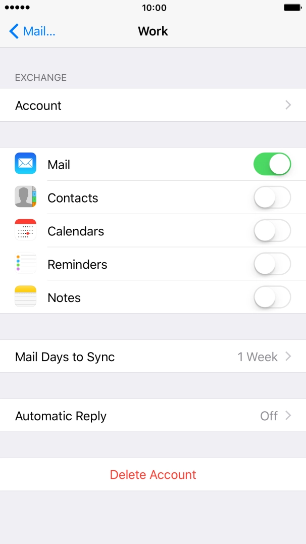 Press Delete Account.