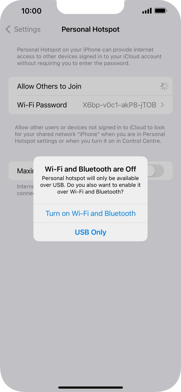 If Wi-Fi is turned off, press Turn on Wi-Fi and Bluetooth.