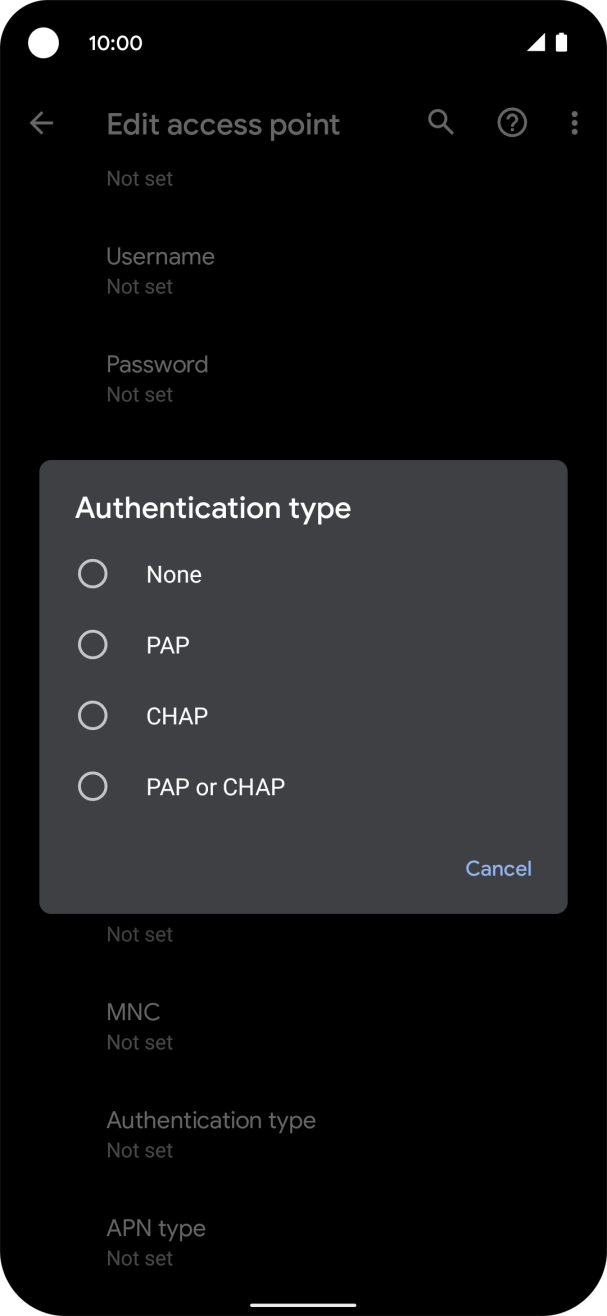 Press None. Press None.