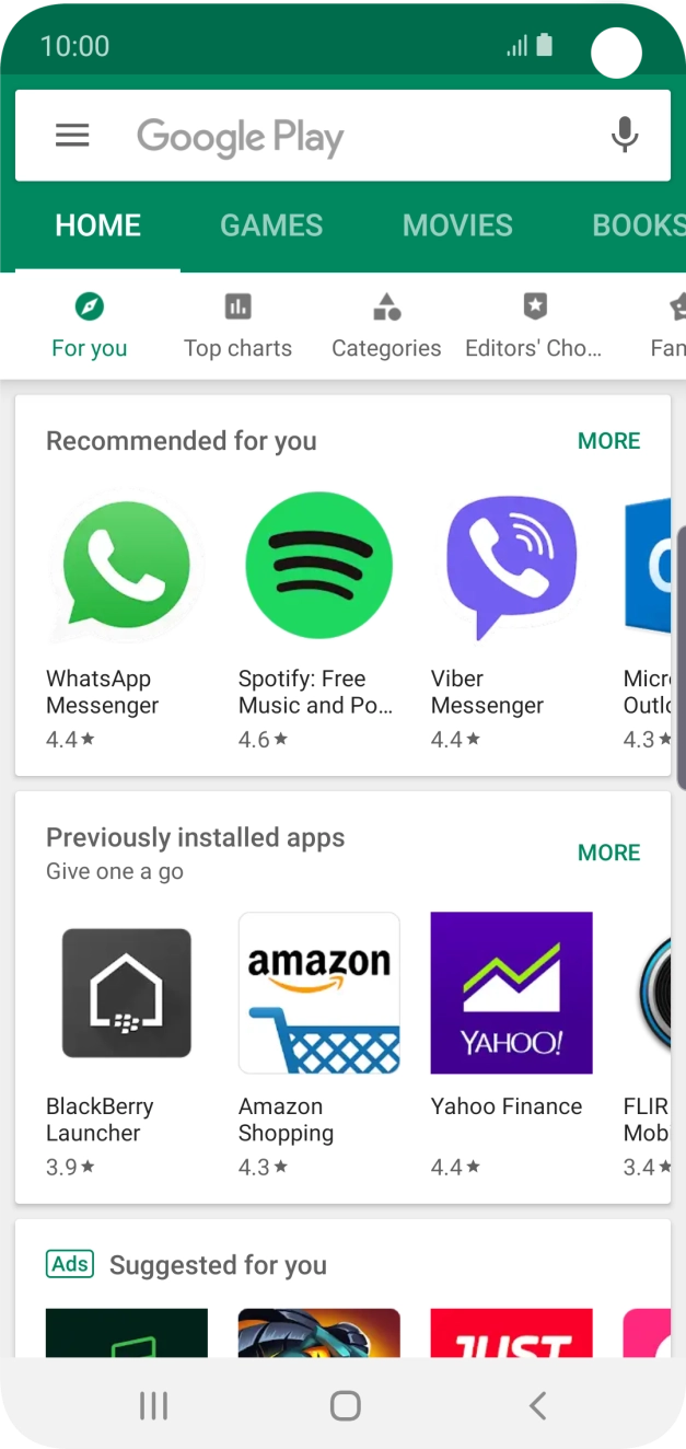Press the search field. Press the search field.