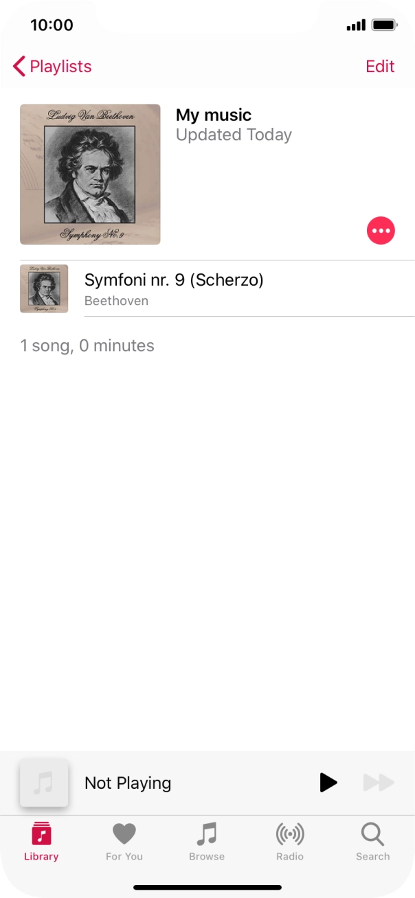 Go to the required category or playlist and press the required audio file.