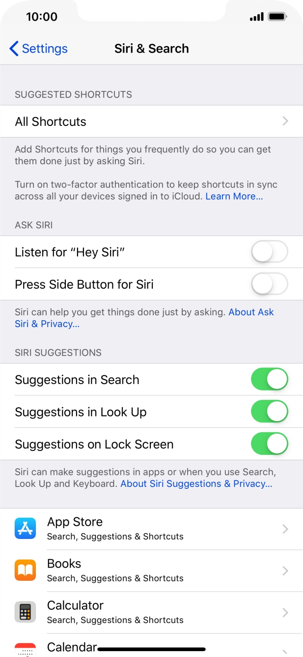 Press the indicator next to 