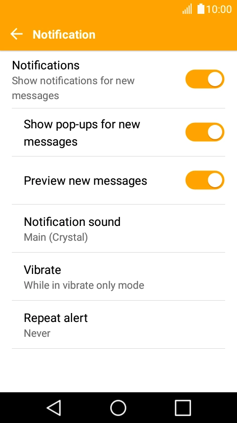 Press Notification sound.