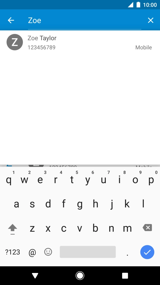 Press the required contact.