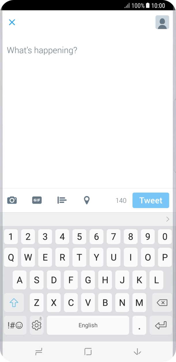 Press the text input field.