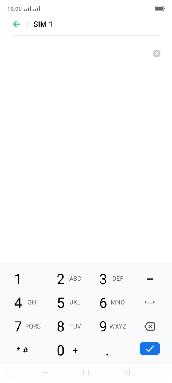 Key in +61418706700 and press the confirm icon.