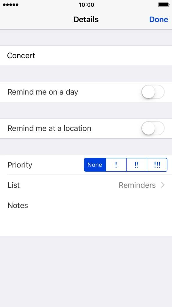 Press the indicator next to 