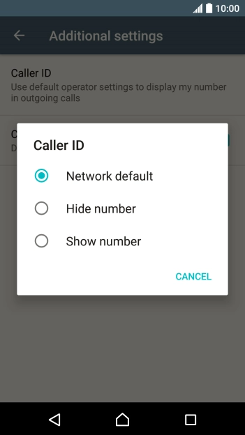 Press Show number to turn on caller identification.