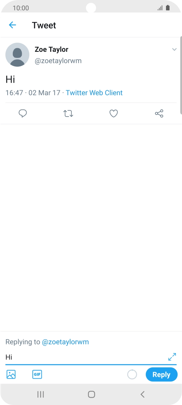 Write the required reply and press Reply.