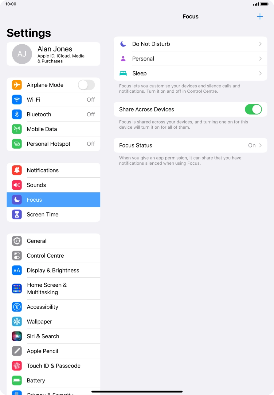 Press Do Not Disturb.