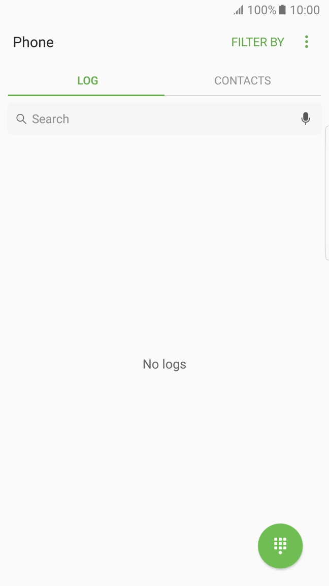 Press the keypad icon.