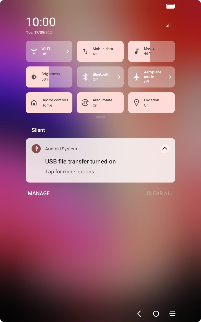Press Tap for more options..