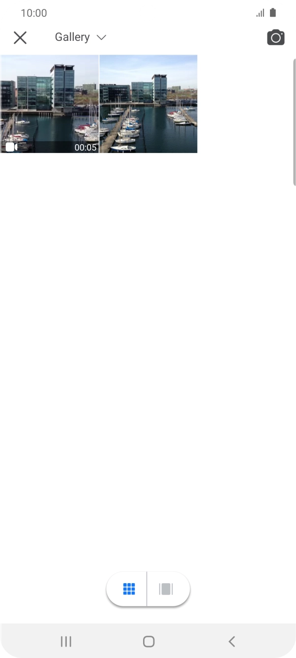 Press the required picture or video clip.