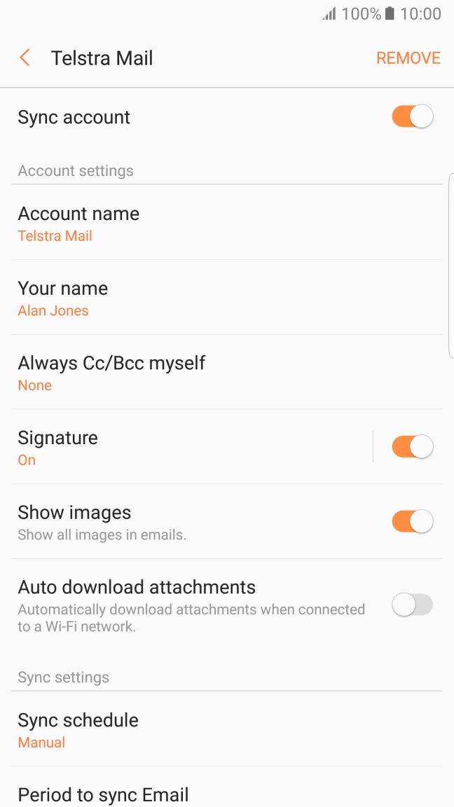 Press Your name and key in your name.