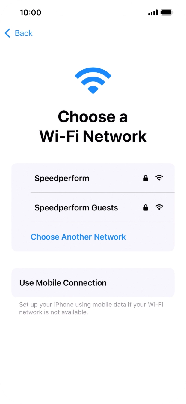 Press the required Wi-Fi network.