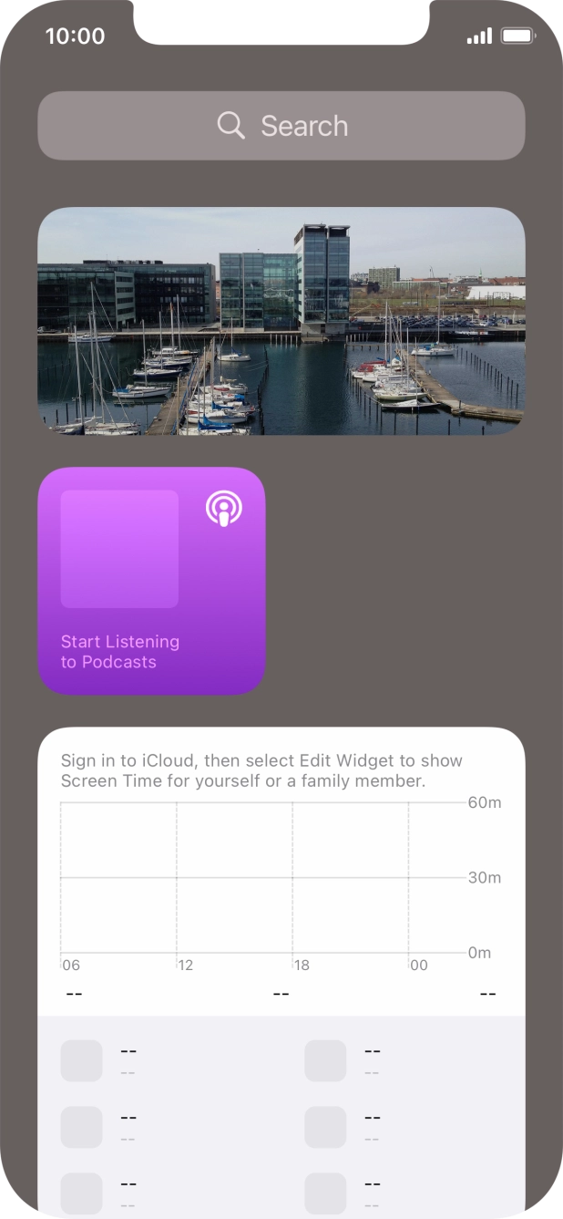 Press and hold the required Widget Stack.