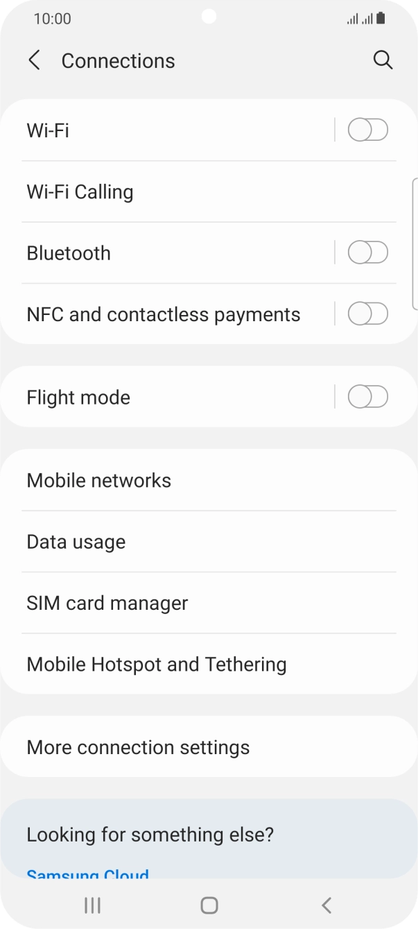 Press Mobile networks.