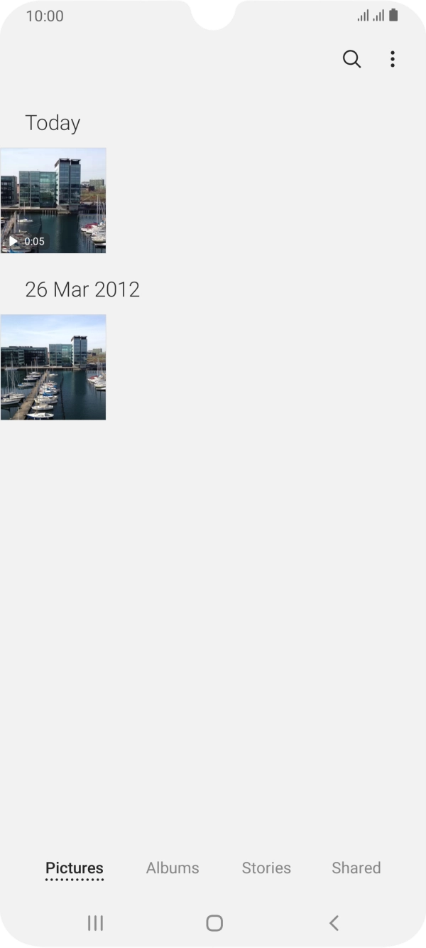 Press Albums and go to the required folder.