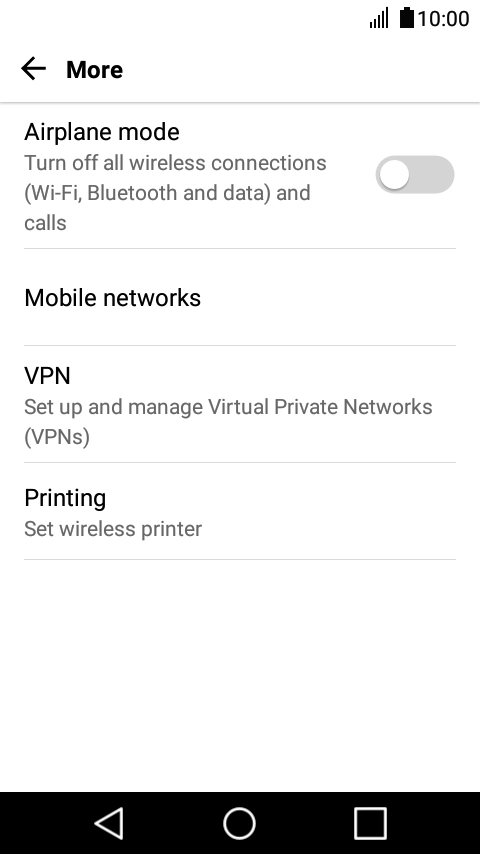 Press Mobile networks.