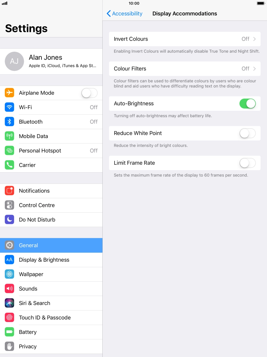 Press the indicator next to 