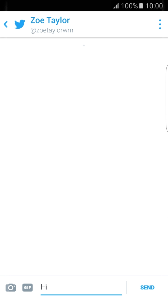 Write the required message and press SEND.