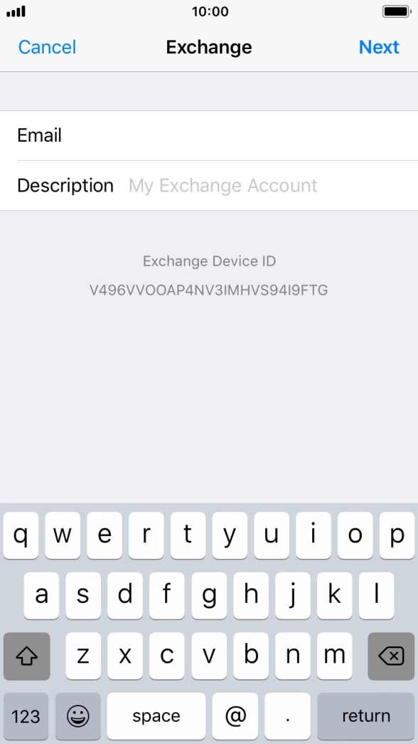 Press Description and key in the required name.