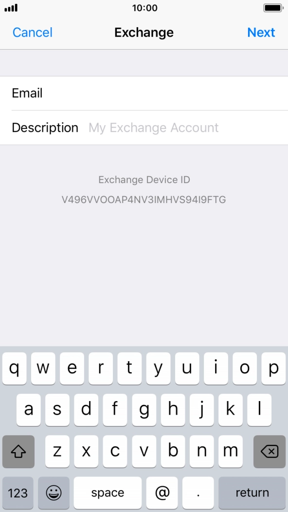 Press Description and key in the required name.