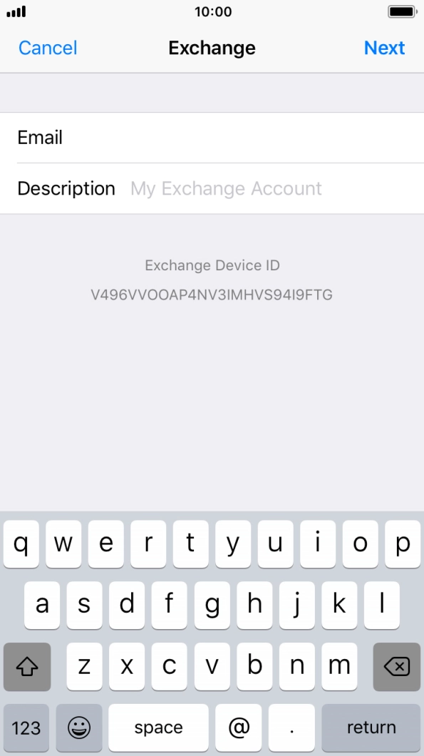 Press Description and key in the required name.