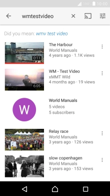 Press the required video clip.