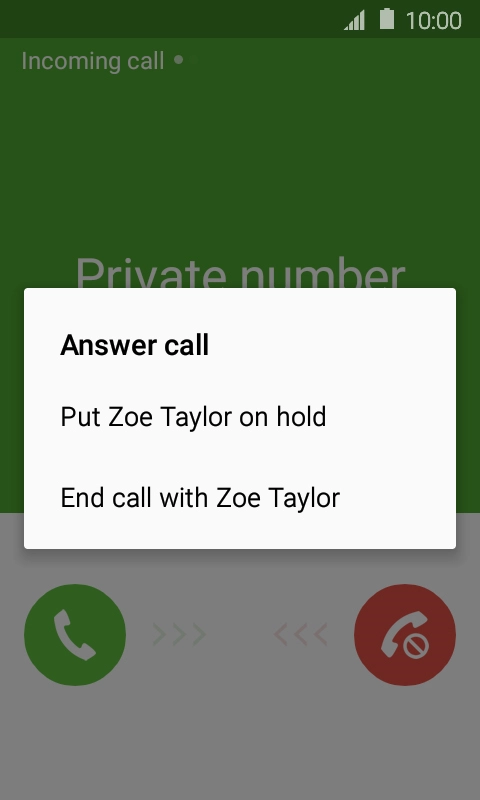 Press Put ‹› on hold.