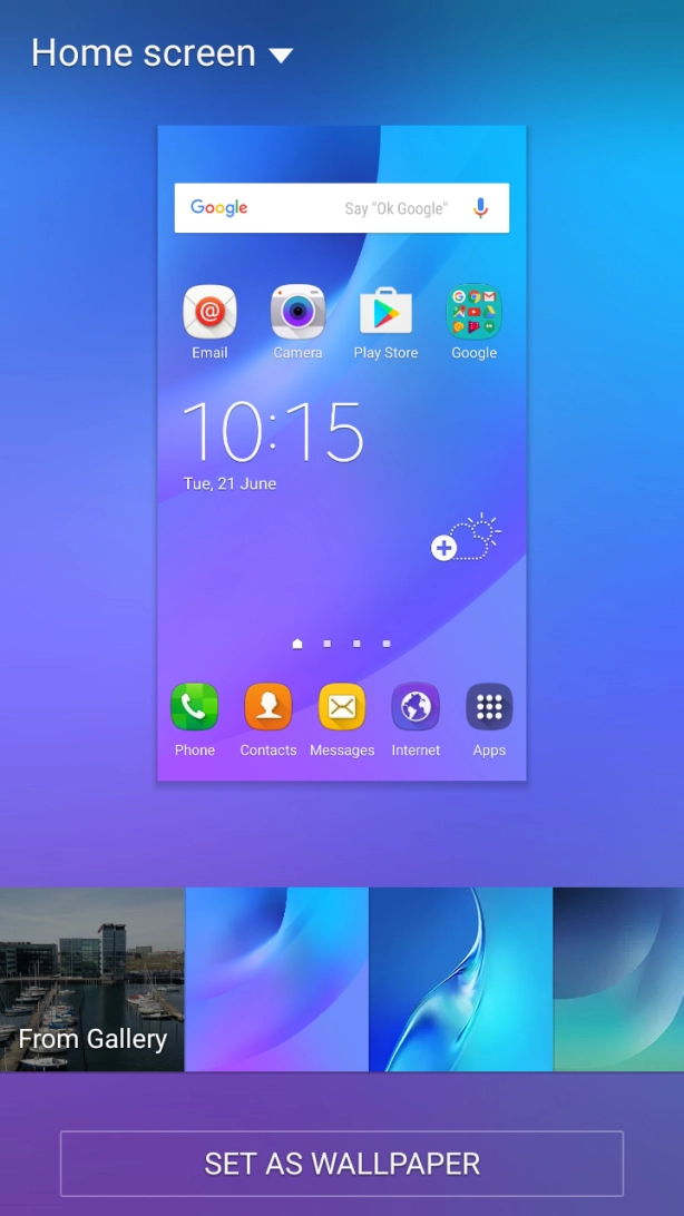 Press From Gallery and go to the required folder.