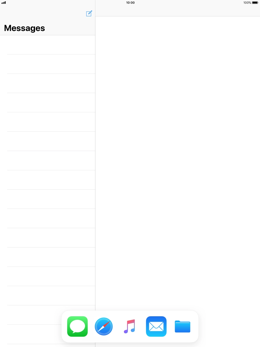 Slide your finger downwards on Dock to minimise it.