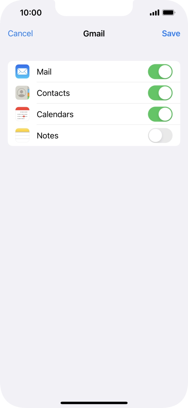 If this screen is displayed, your email account has been recognised and set up automatically. Follow the instructions on the screen to key in more information and finish setting up your phone.
