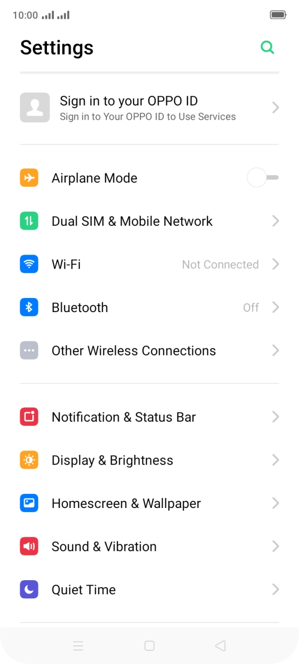 Press Dual SIM & Mobile Network.