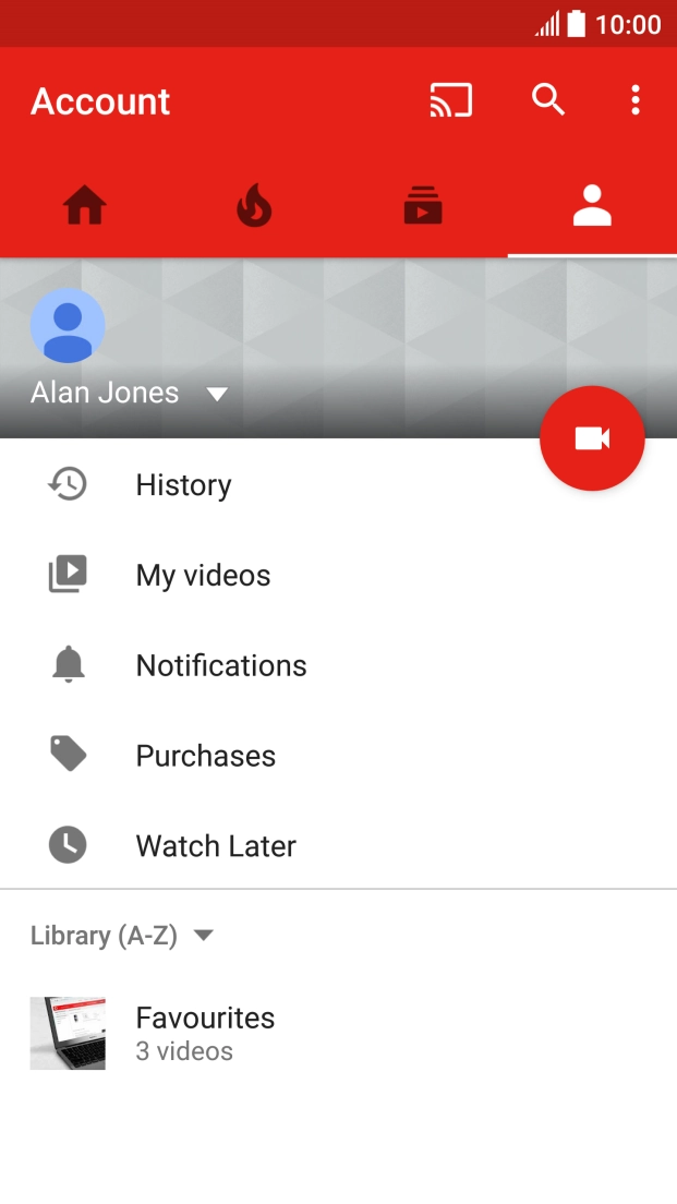 Press the upload icon.