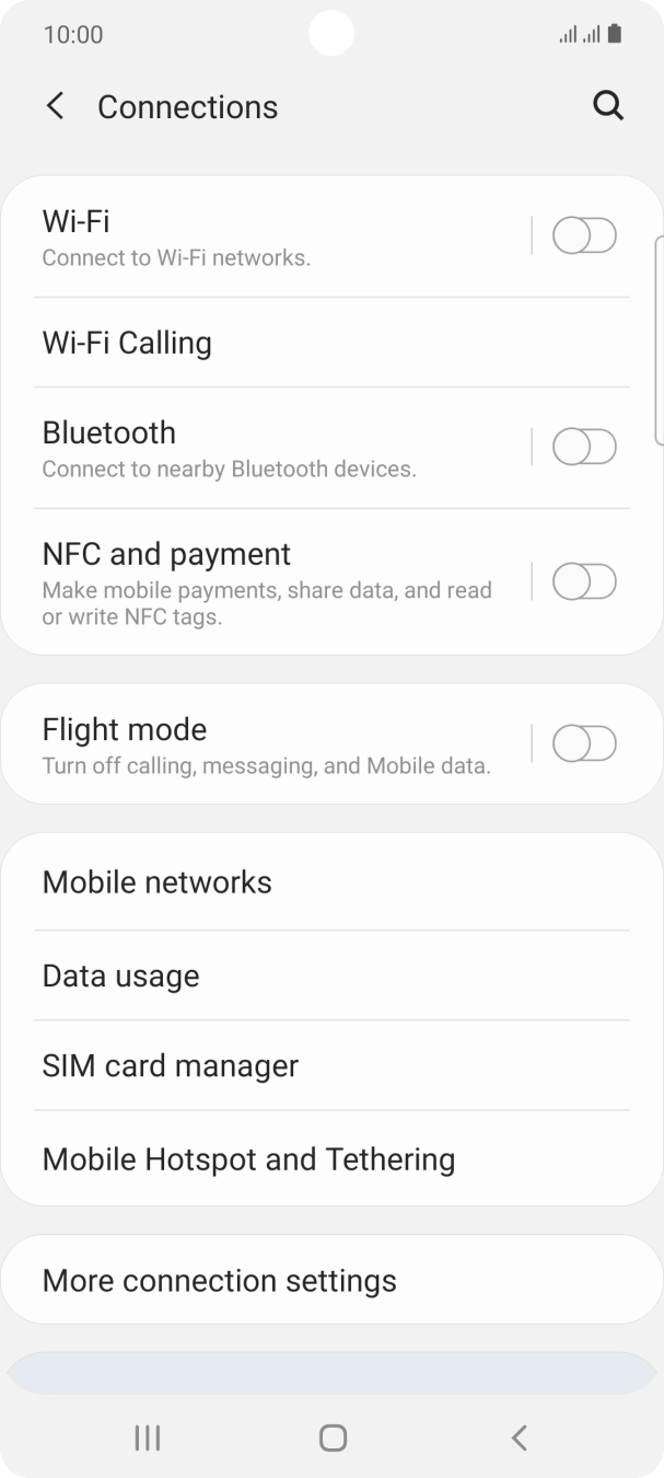 Press Mobile networks.