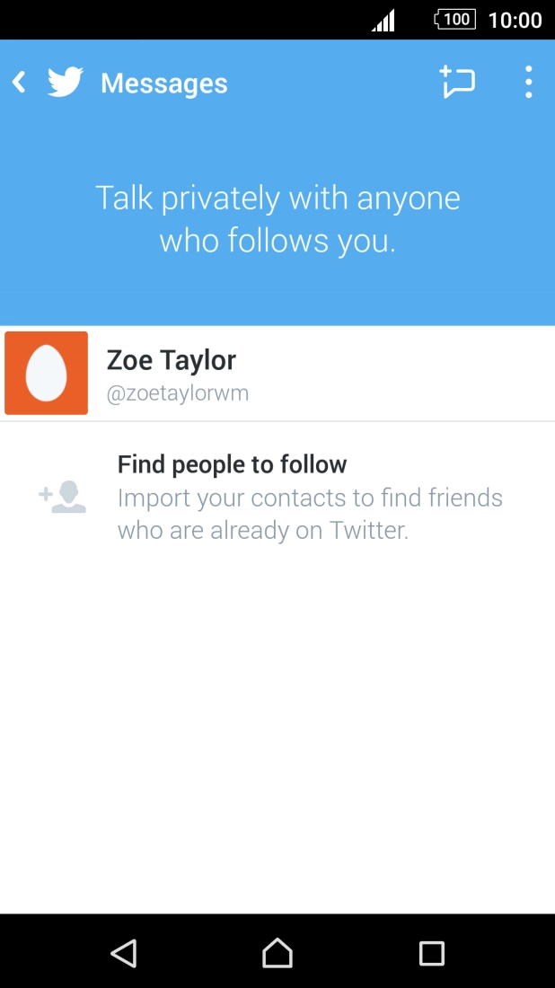 Press the new message icon.