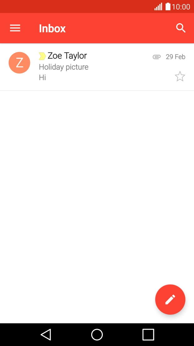 Press the new email icon.