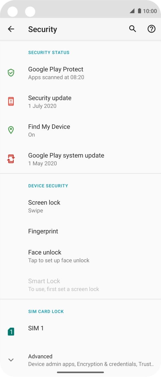 Press the name of your SIM.