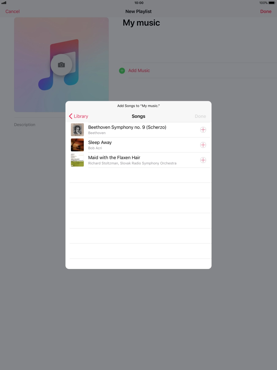 Go to the required category and press the required audio file.