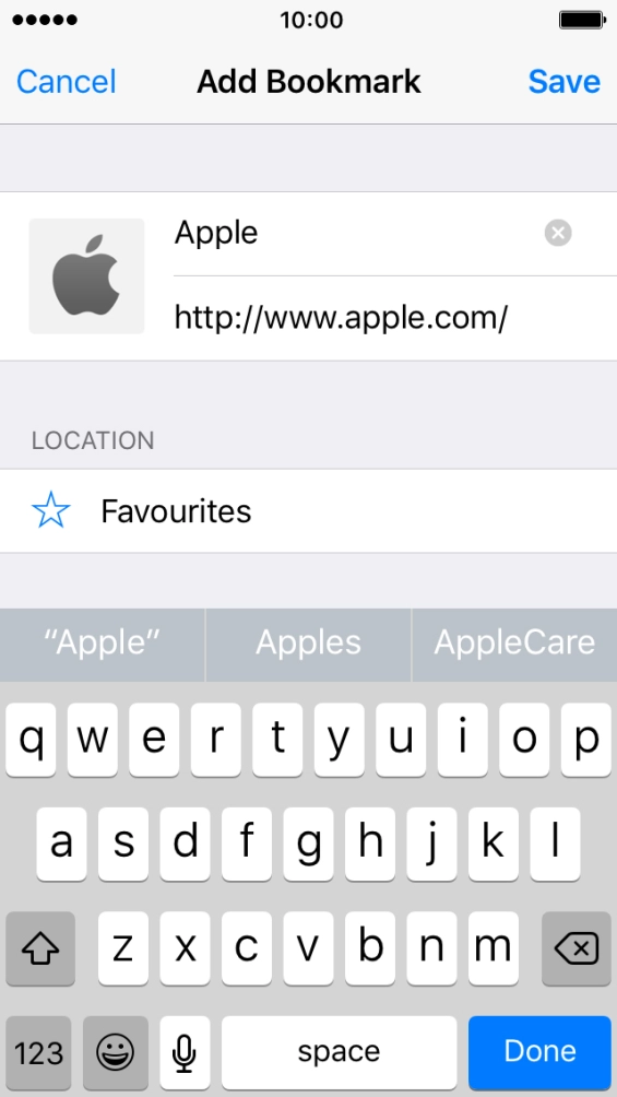 Key in the required name of the bookmark and press Save. Key in the required name of the bookmark and press Save.