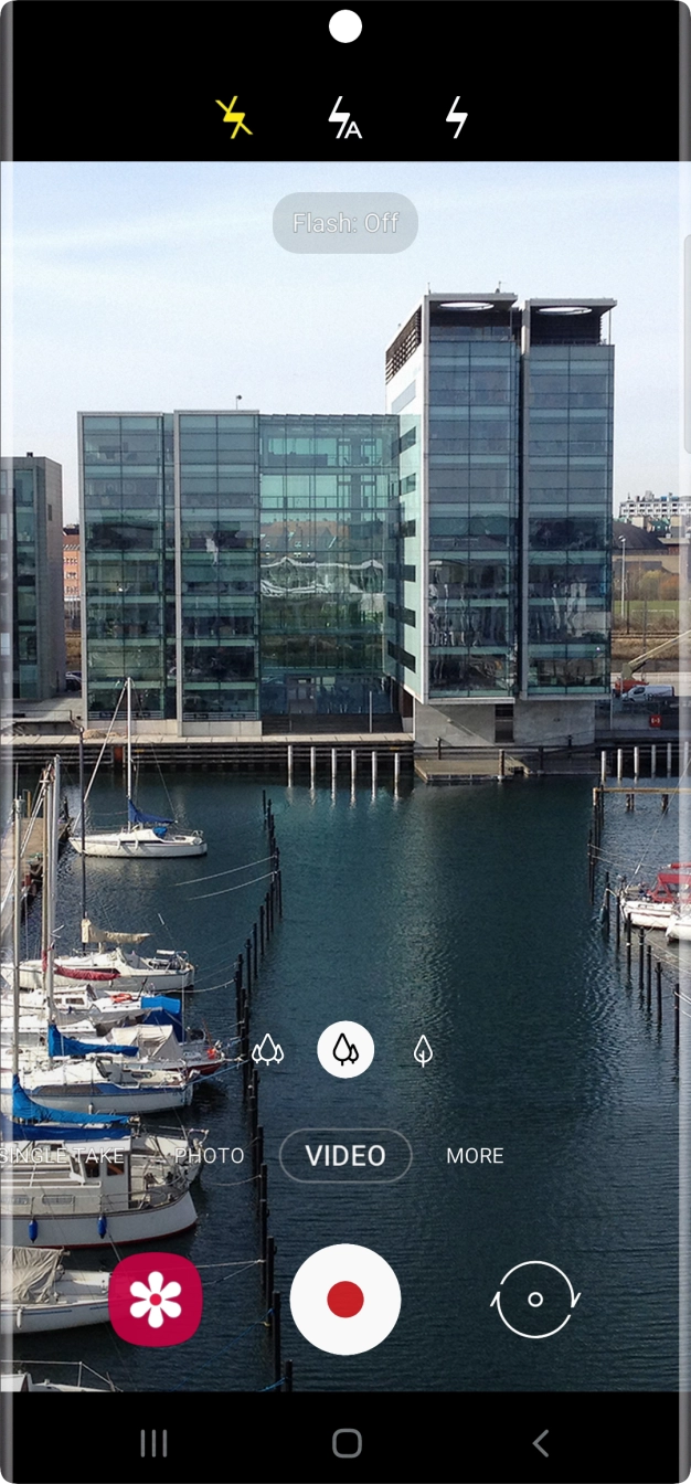 Press the required setting.