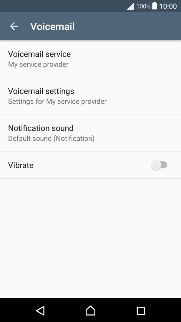 Press Voicemail settings.